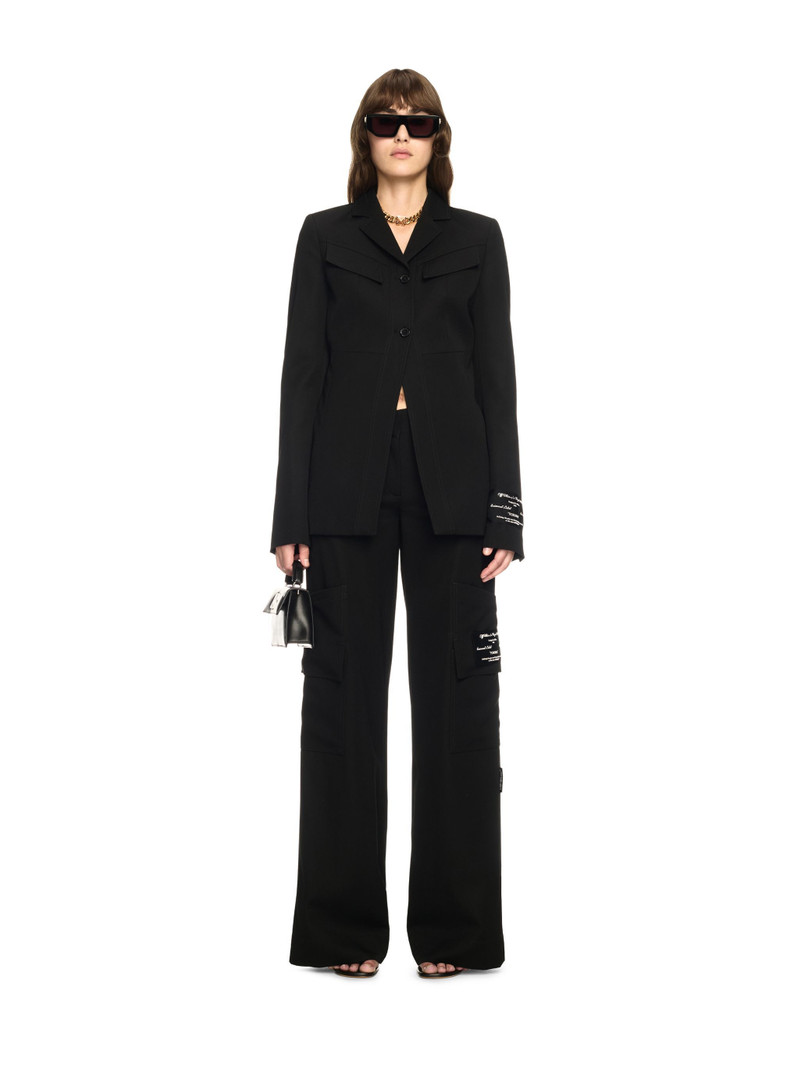 Off-White Black Toybox Wool Cargo Jacket outlook