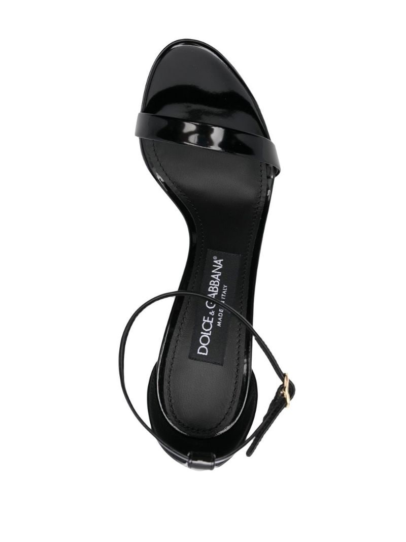 strap100mm patent-leather sandals - 4