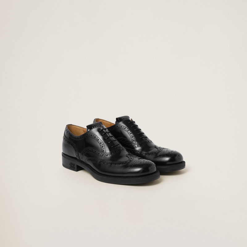 Church's X Miu Miu Brushed Leather Oxford Brogue Shoes 1