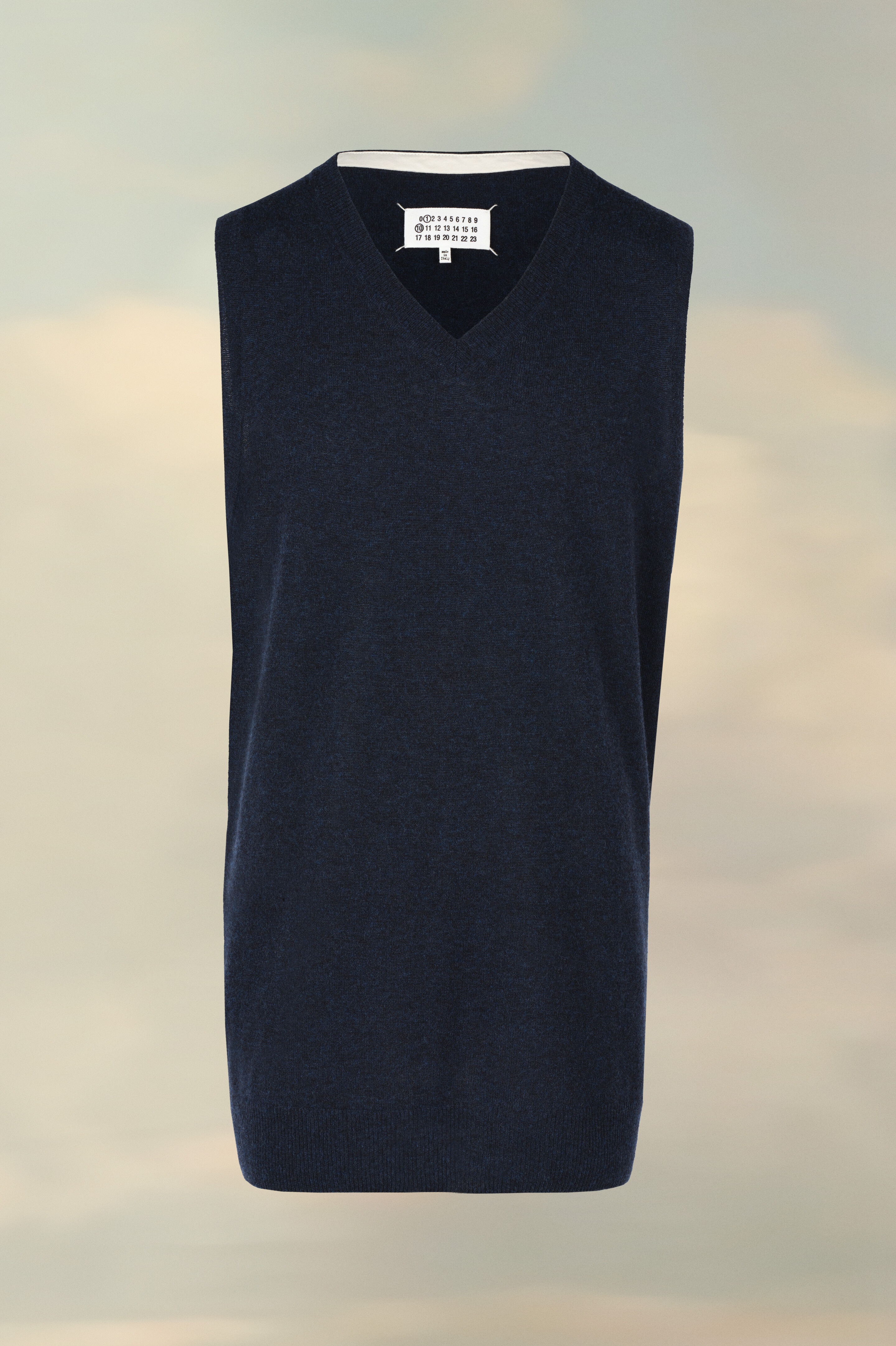 Lambswool knit vest - 1
