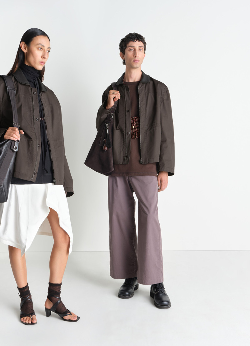 Lemaire LEATHER COLLAR BLOUSON IN COTTON TWILL outlook