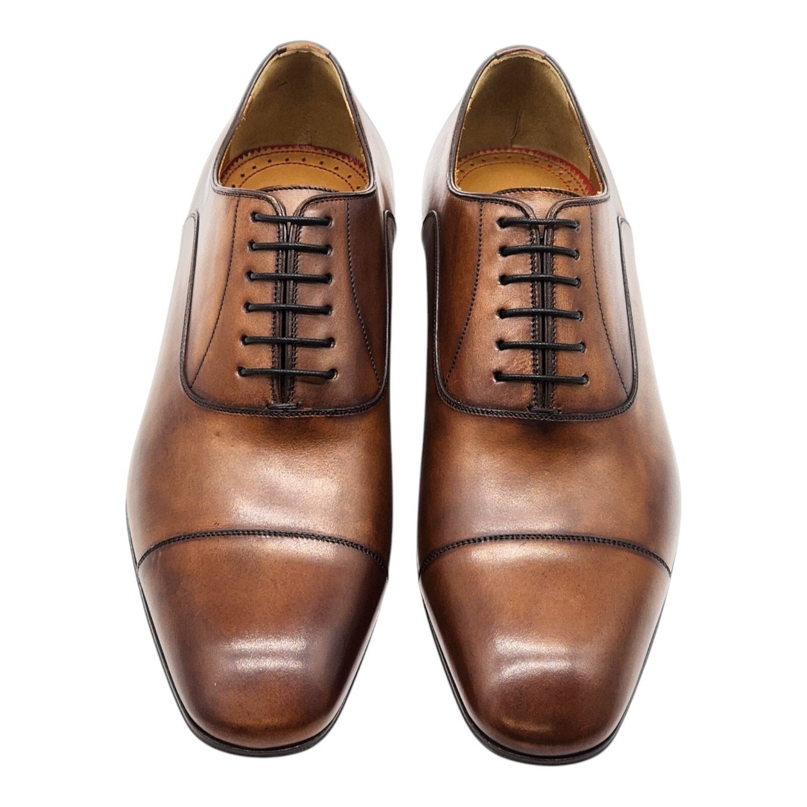 Christian Louboutin Greggo Leather Oxford Shoes Brown EU 40.5 US 7.5 - 3