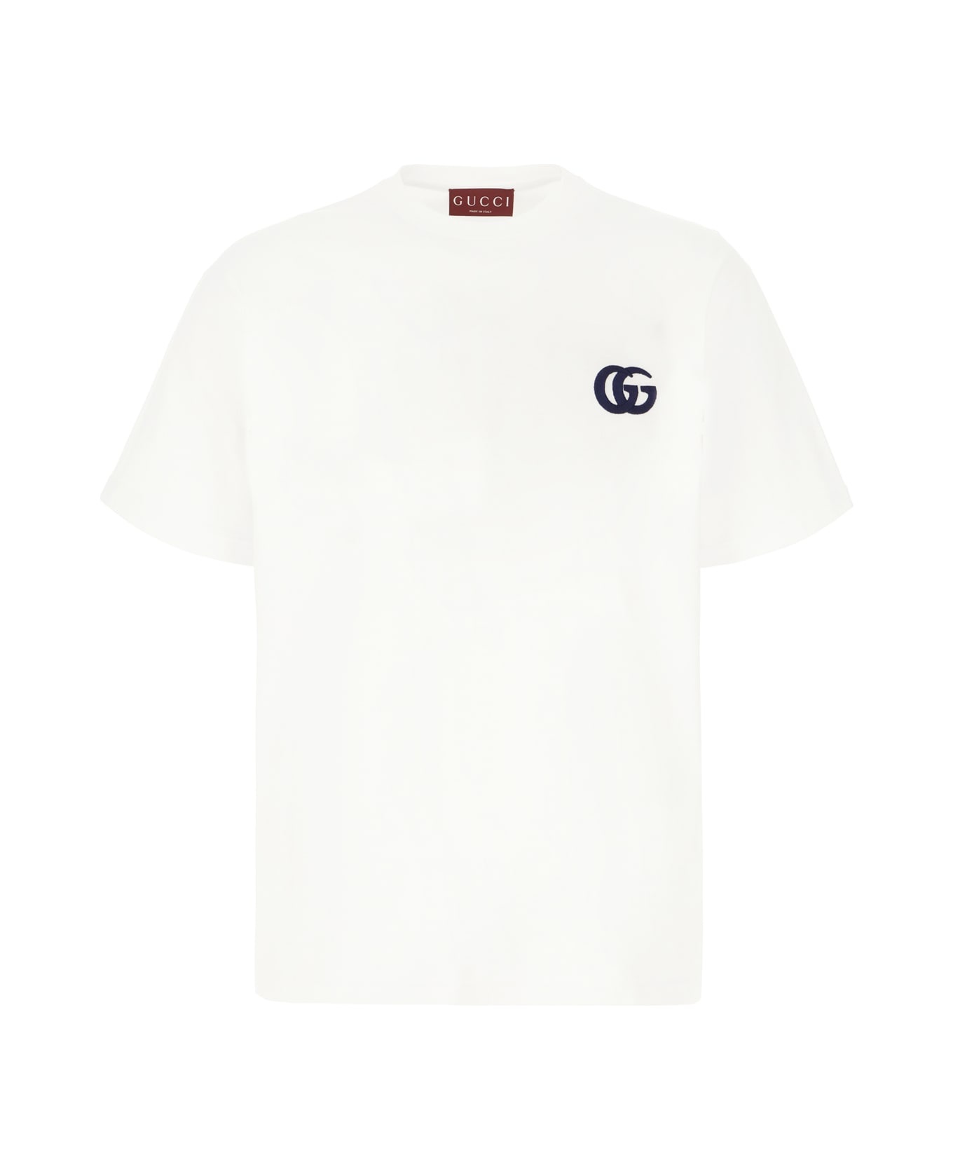 White Cotton T-shirt - 1