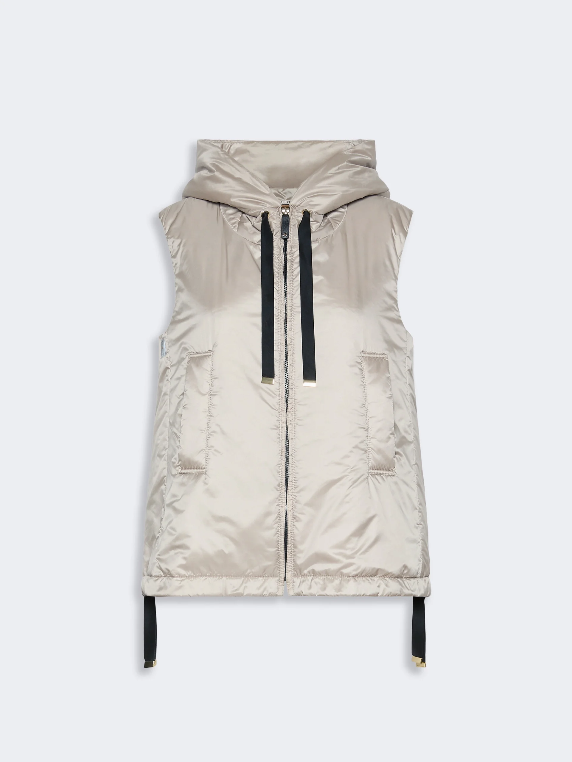 GREENGO Padded water-repellent hooded gilet - BEIGE - 1