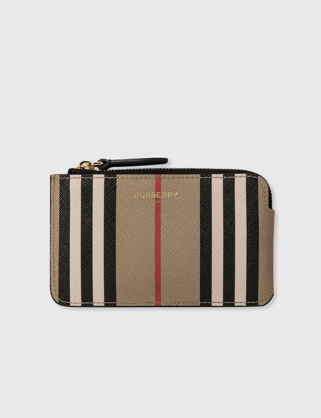 Icon Stripe E-canvas Zip Coin Case - 2