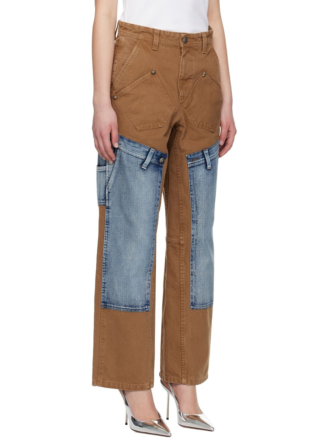 Brown & Blue Re-Make Carpenter Jeans - 2