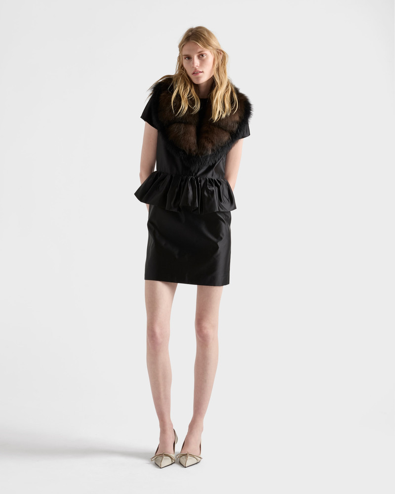Prada Duchesse silk mini-dress outlook