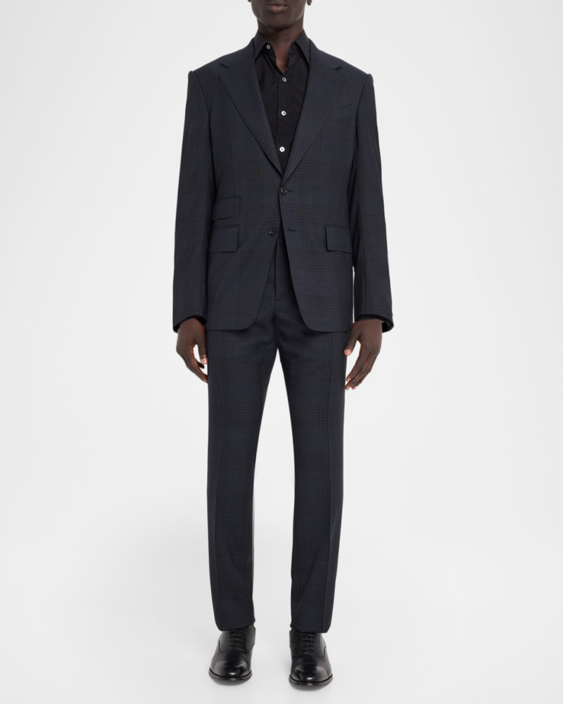 TOM FORD Shelton Plaid Wool Single-Breasted Suit outlook