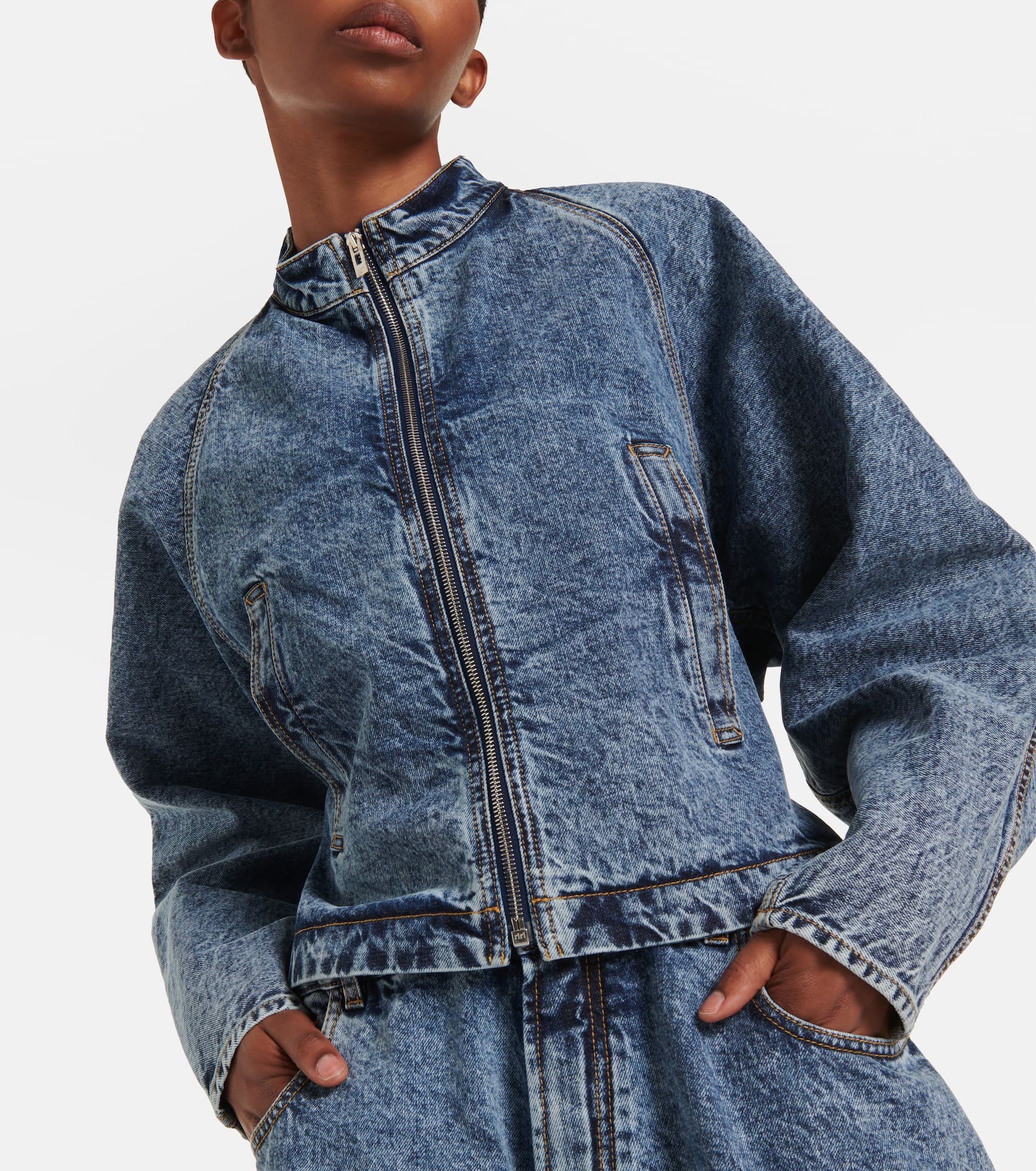 Round Racing denim jacket - 4