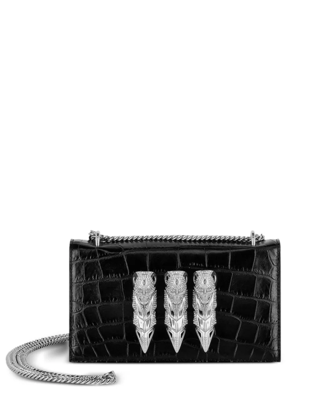 small skull-appliqué shoulder bag - 1