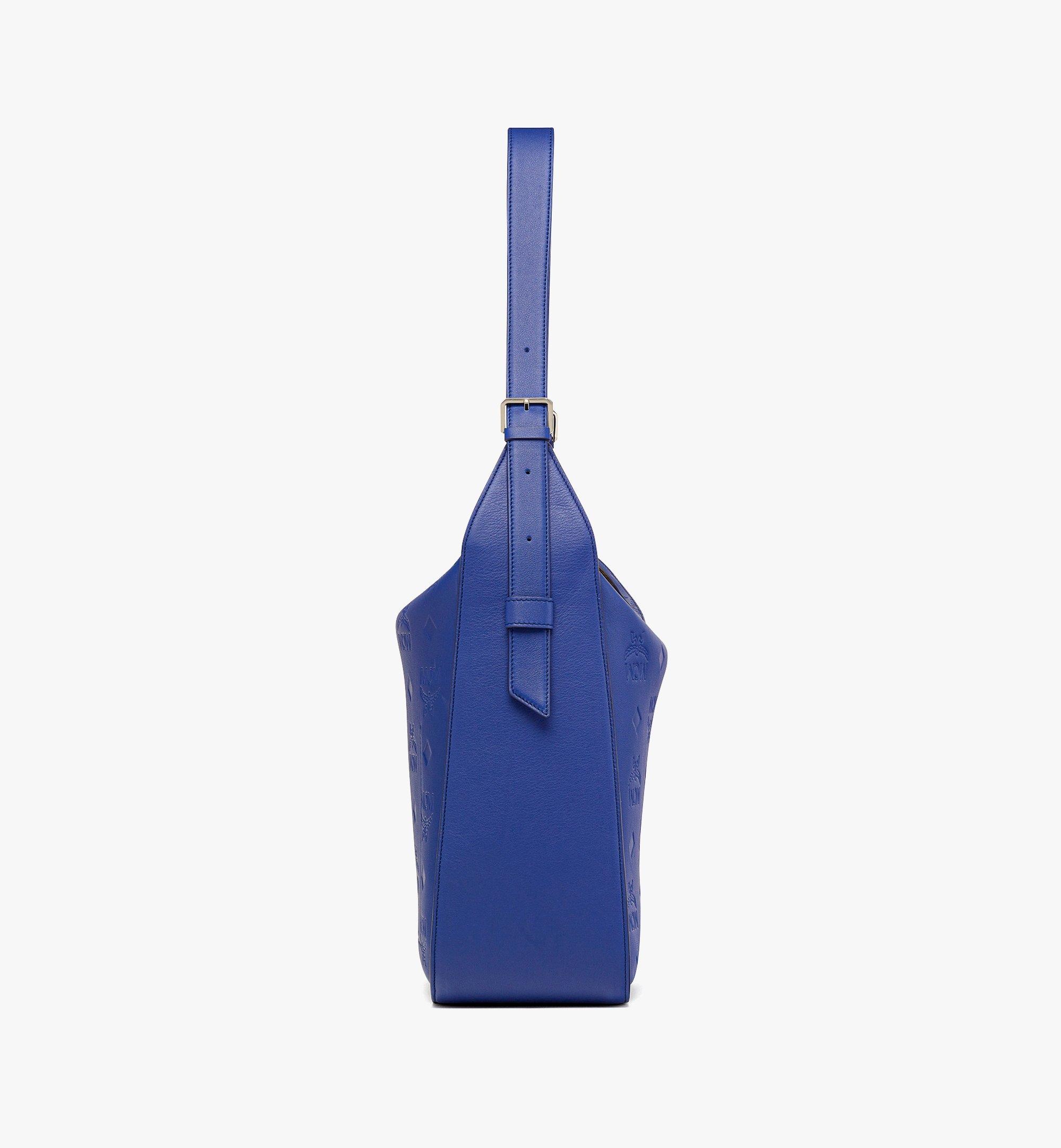Aren N/S Flap Hobo in Embossed Monogram Leather - 2