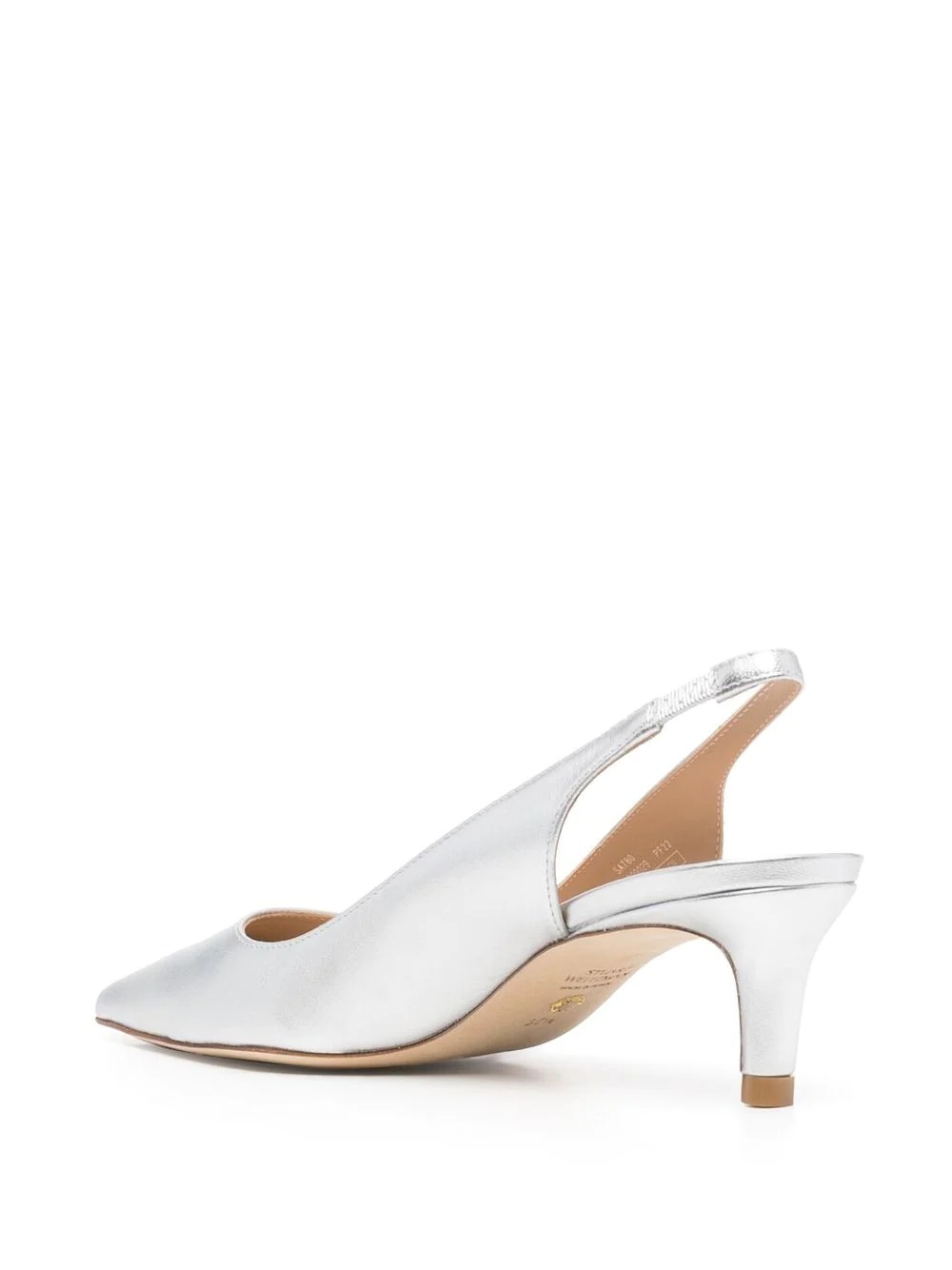 metallic-effect leather pumps - 3