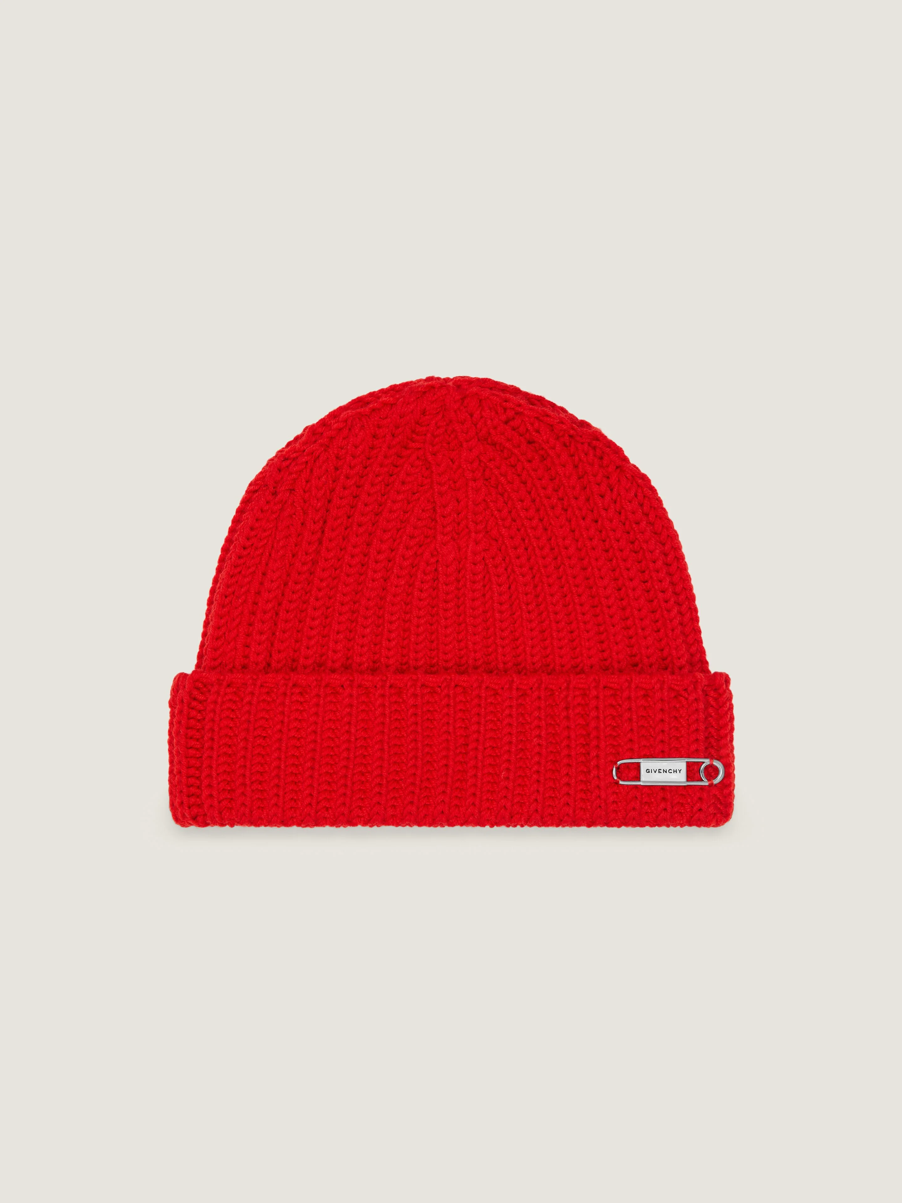 BEANIE IN WOOL WITH PIN - 1