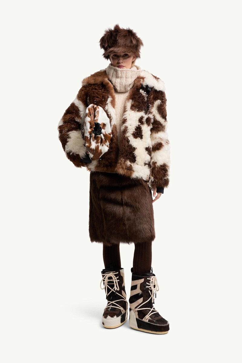 Moncler Grenoble Chalanson Shearling Short Padded Jacket outlook