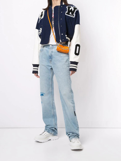 Off-White logo patches varsity jacket outlook