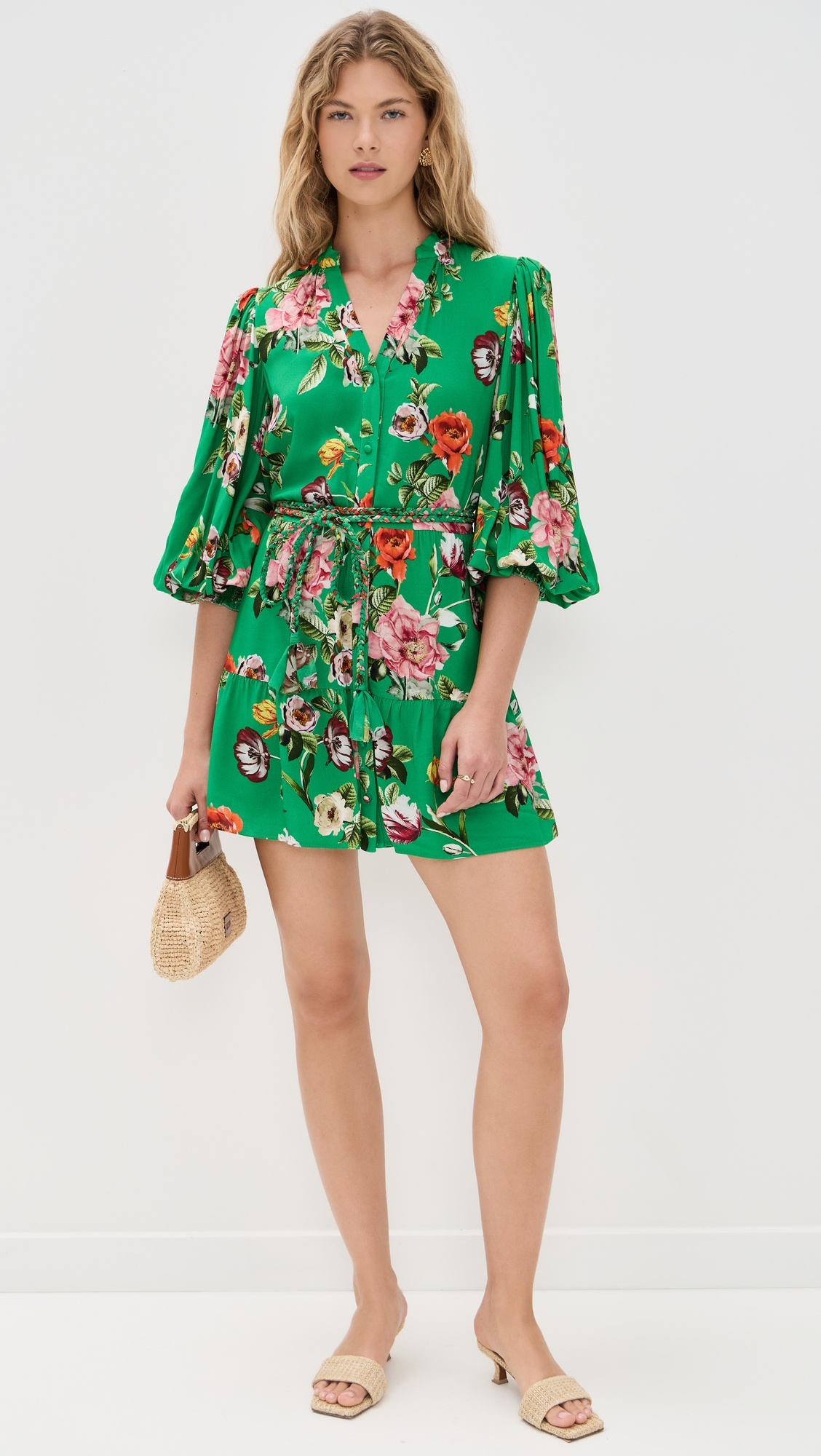 Antonette Button Front Mini Dress - 4