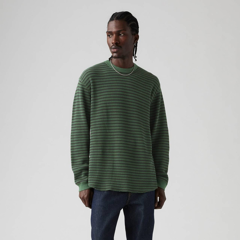 LONG SLEEVE RELAXED THERMAL T-SHIRT 2