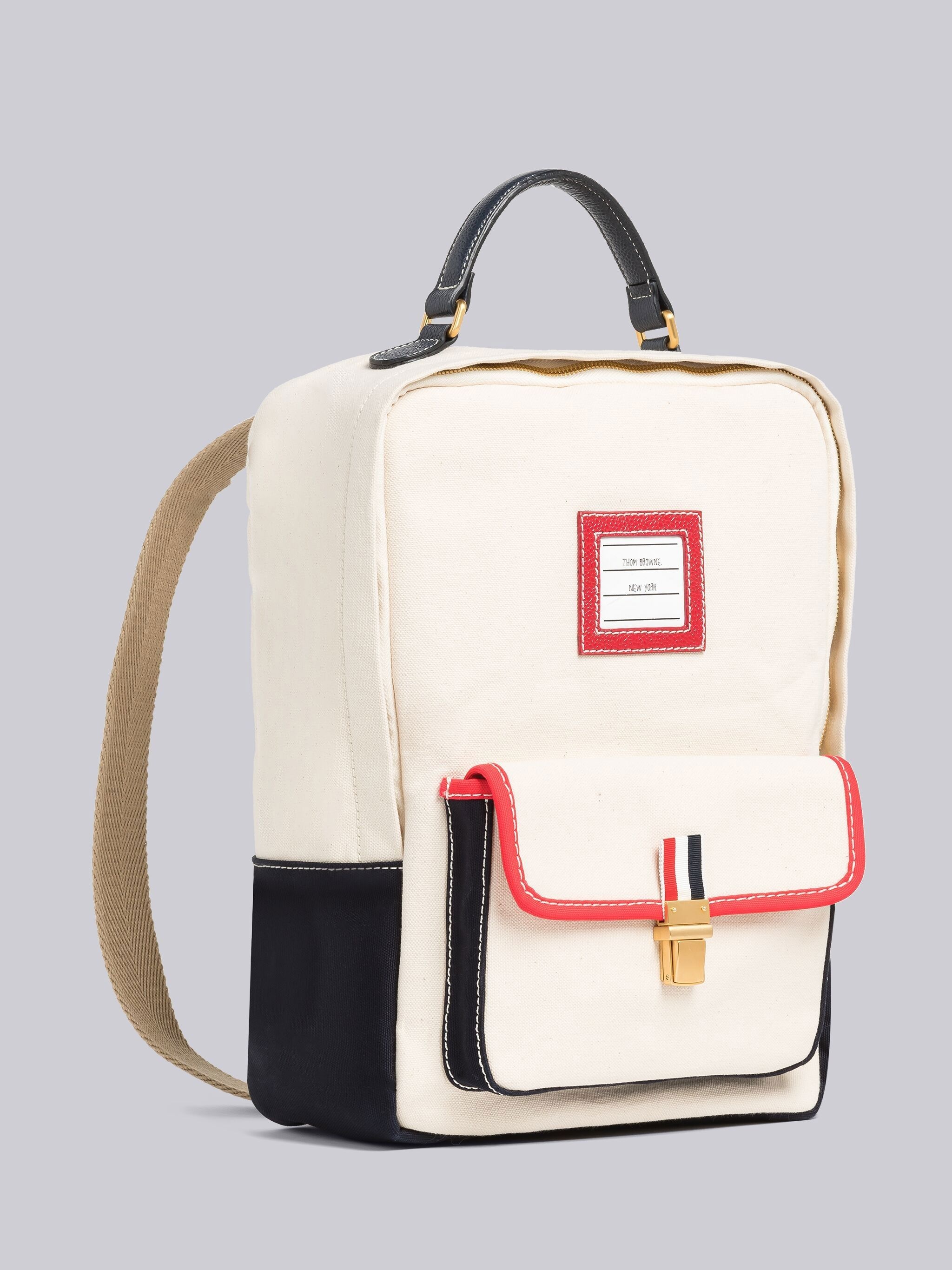 Canvas Front Pocket School Backpack - 3