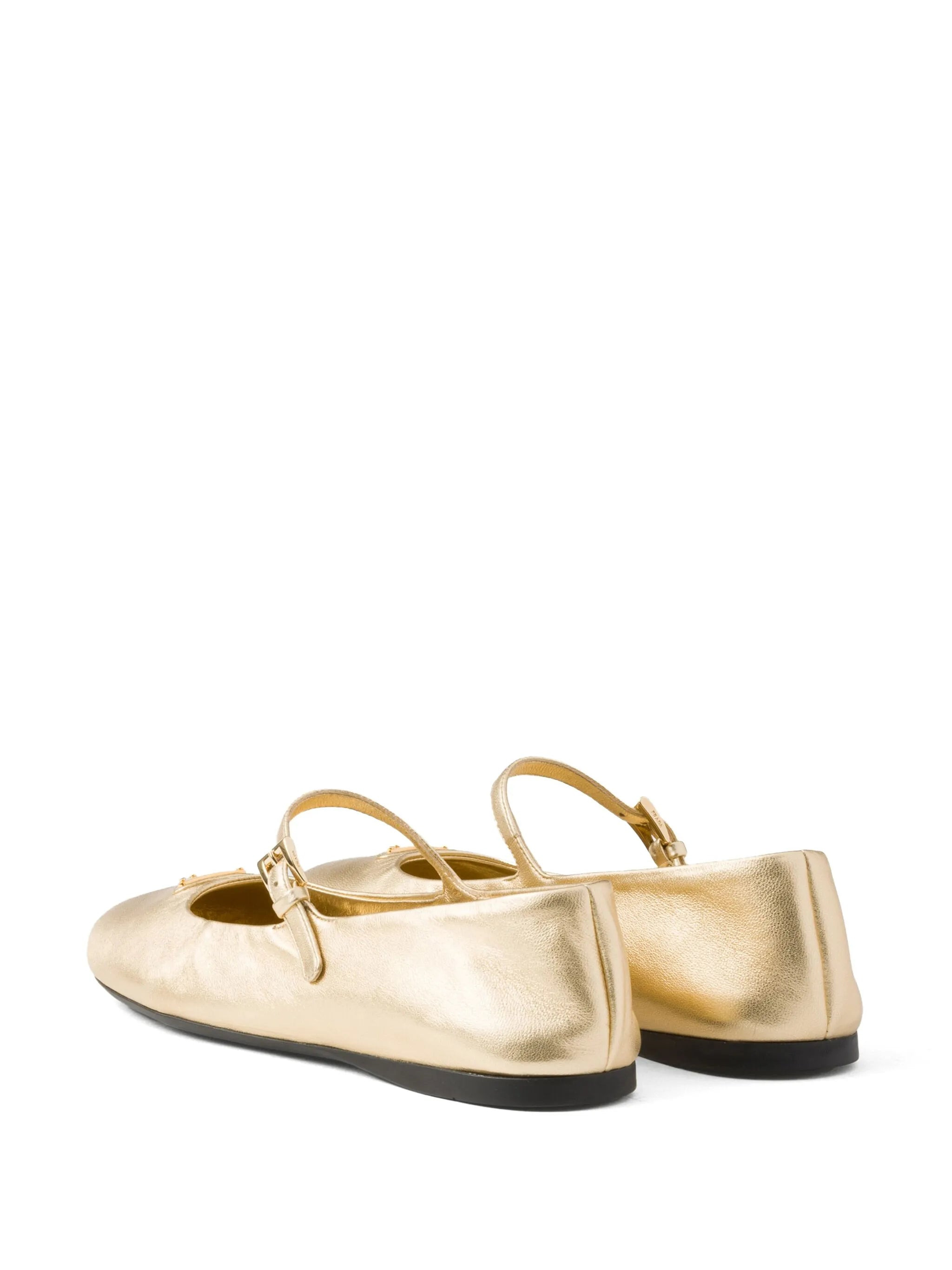 leather ballerina shoes - 3