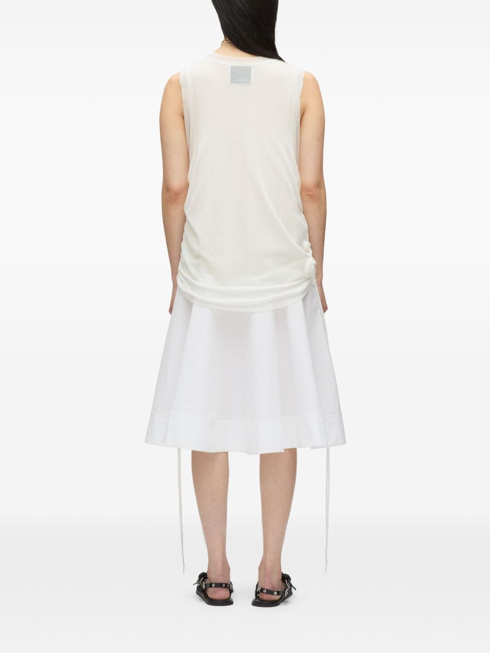 floral-appliqué midi dress - 4