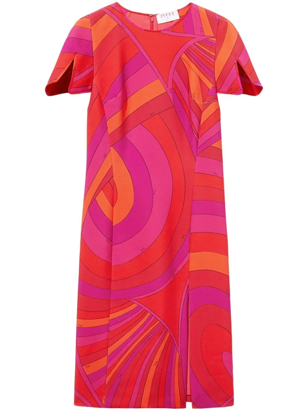 Iride-print midi dress - 1