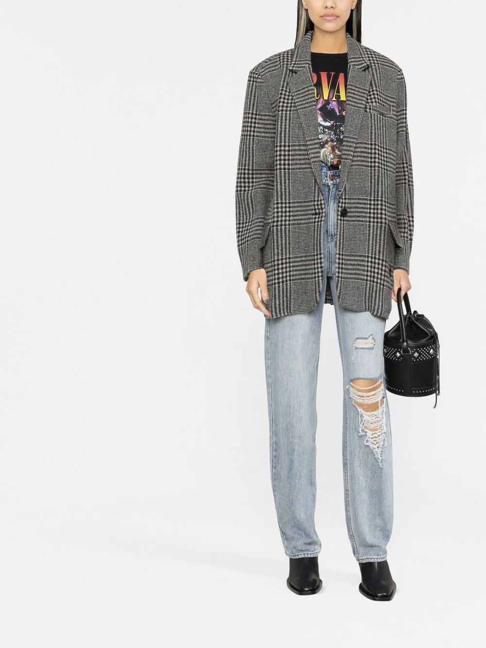 Cikaito oversized plaid coat - 2