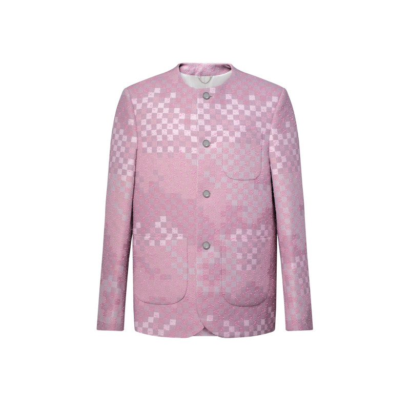 Damoflage Collarless Tweed Jacket - 1