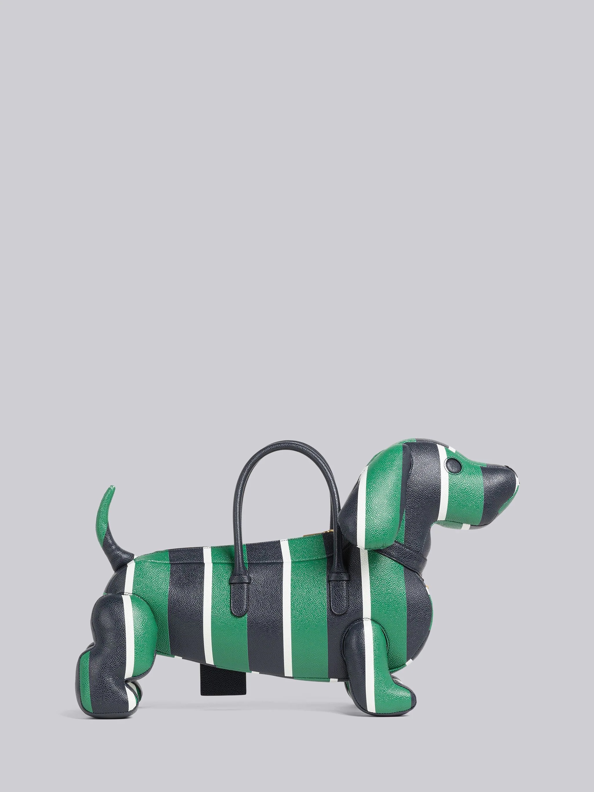 Stripe Pebble Grain Leather Hector Bag - 4