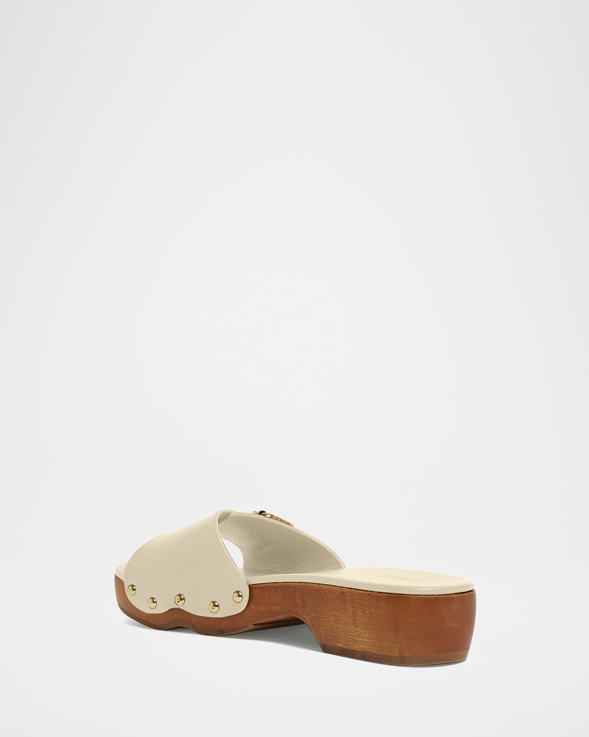 Jeannette Leather Buckle Clog Sandals - 4