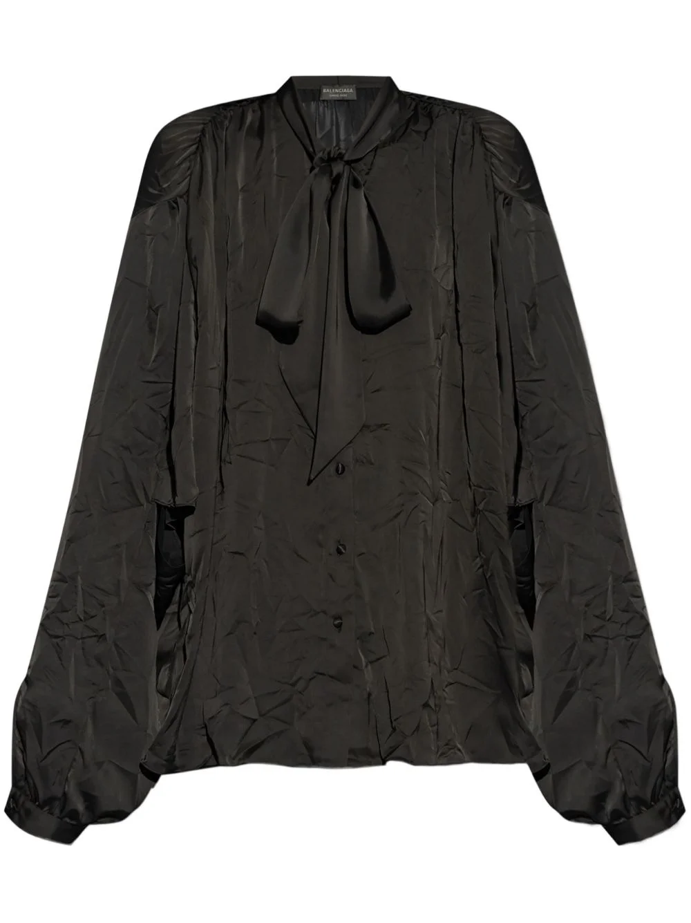 pussy bow-collar shirt - 1