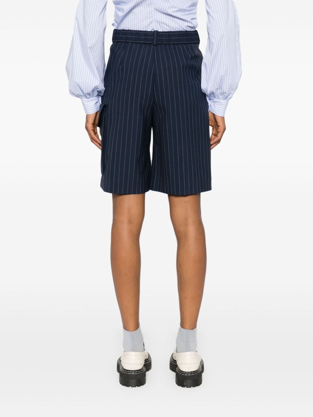 pinstripe bermuda shorts - 4