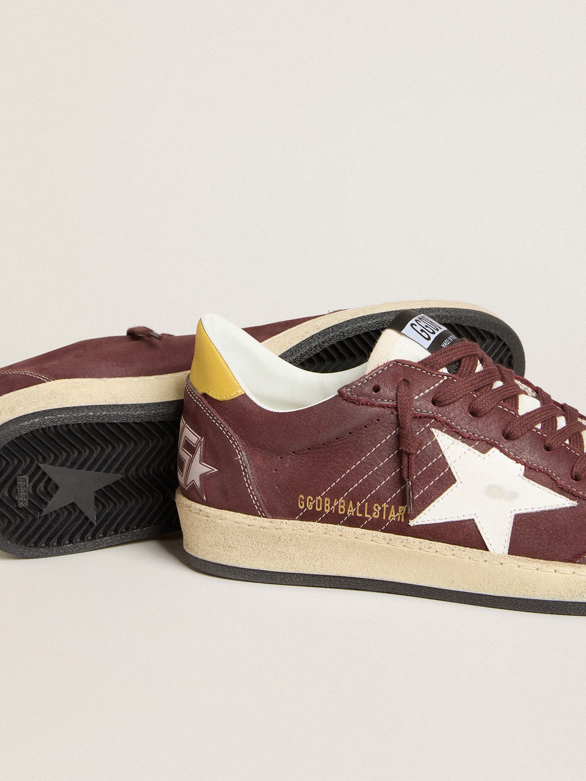 Men's Ball Star in chocolate nubuck with leather star and heel tab - 3