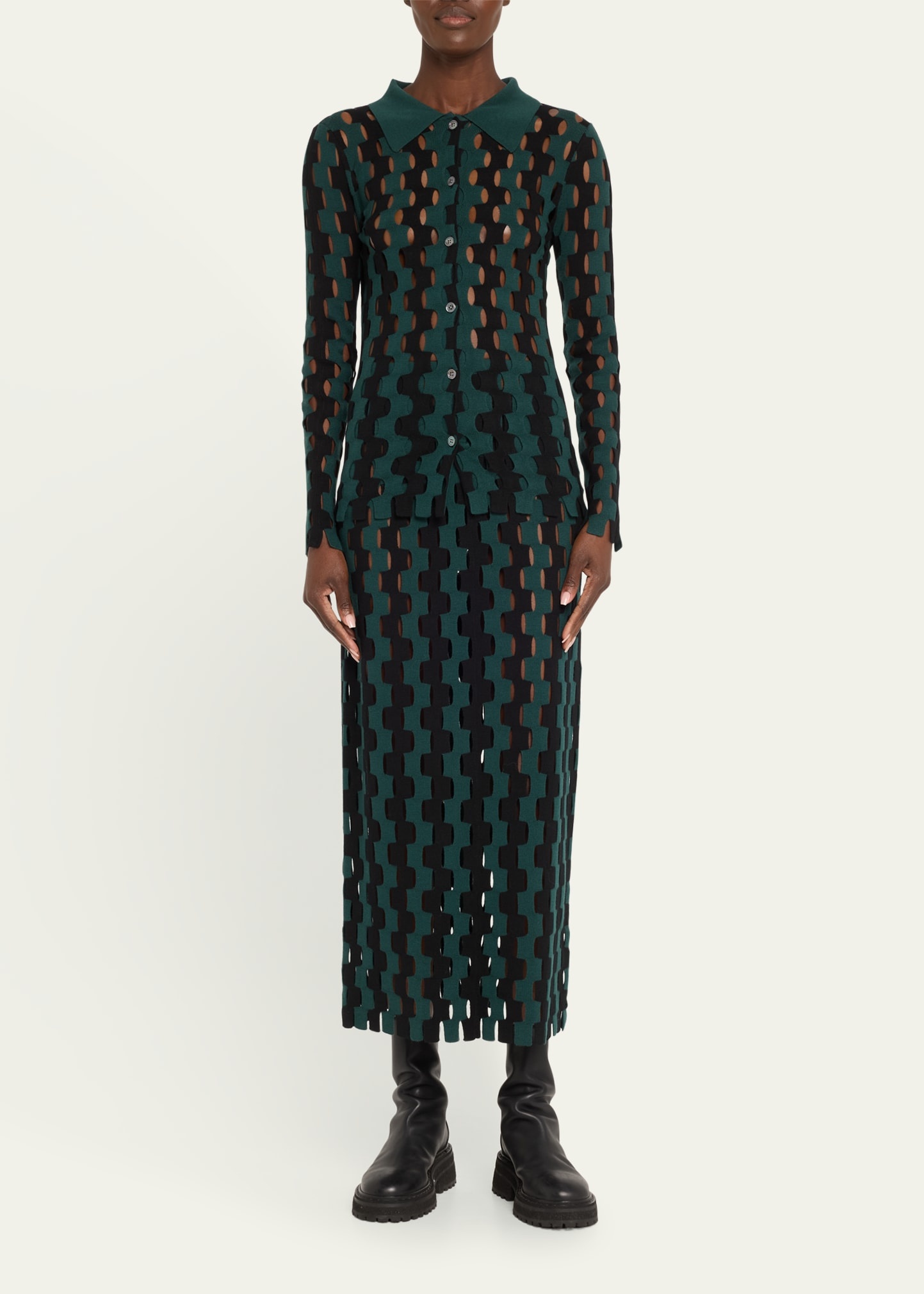 Annika Abstract Wool Jacket - 2