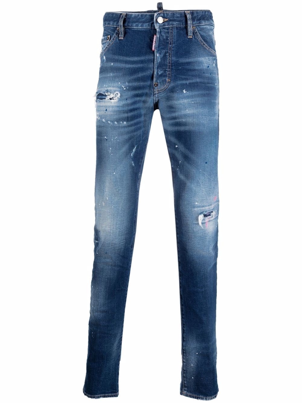 distressed-effect slim-fit jeans - 1