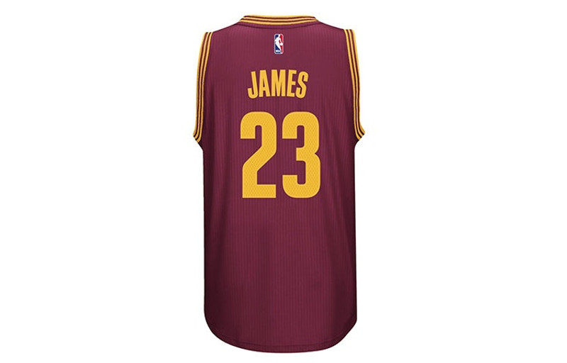 adidas adidas SW Cleveland Cavaliers LeBron James Jersey 'Red Yellow' A61199 outlook