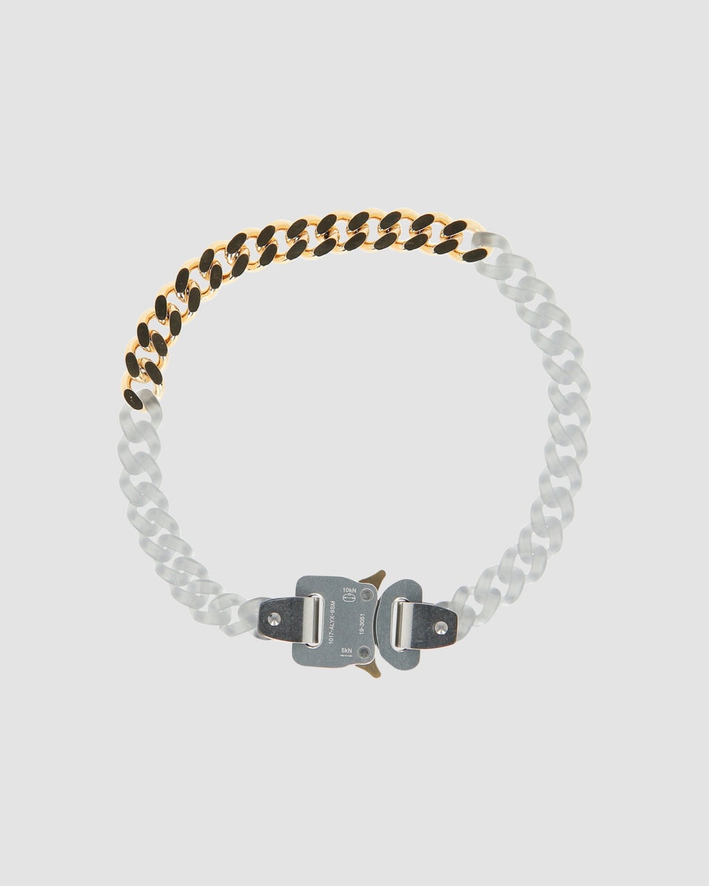 TRANSPARENT CHAIN & METAL NECKLACE - 1