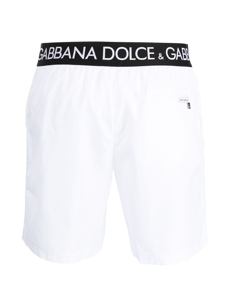 logo-tape slip-on swim shorts - 2