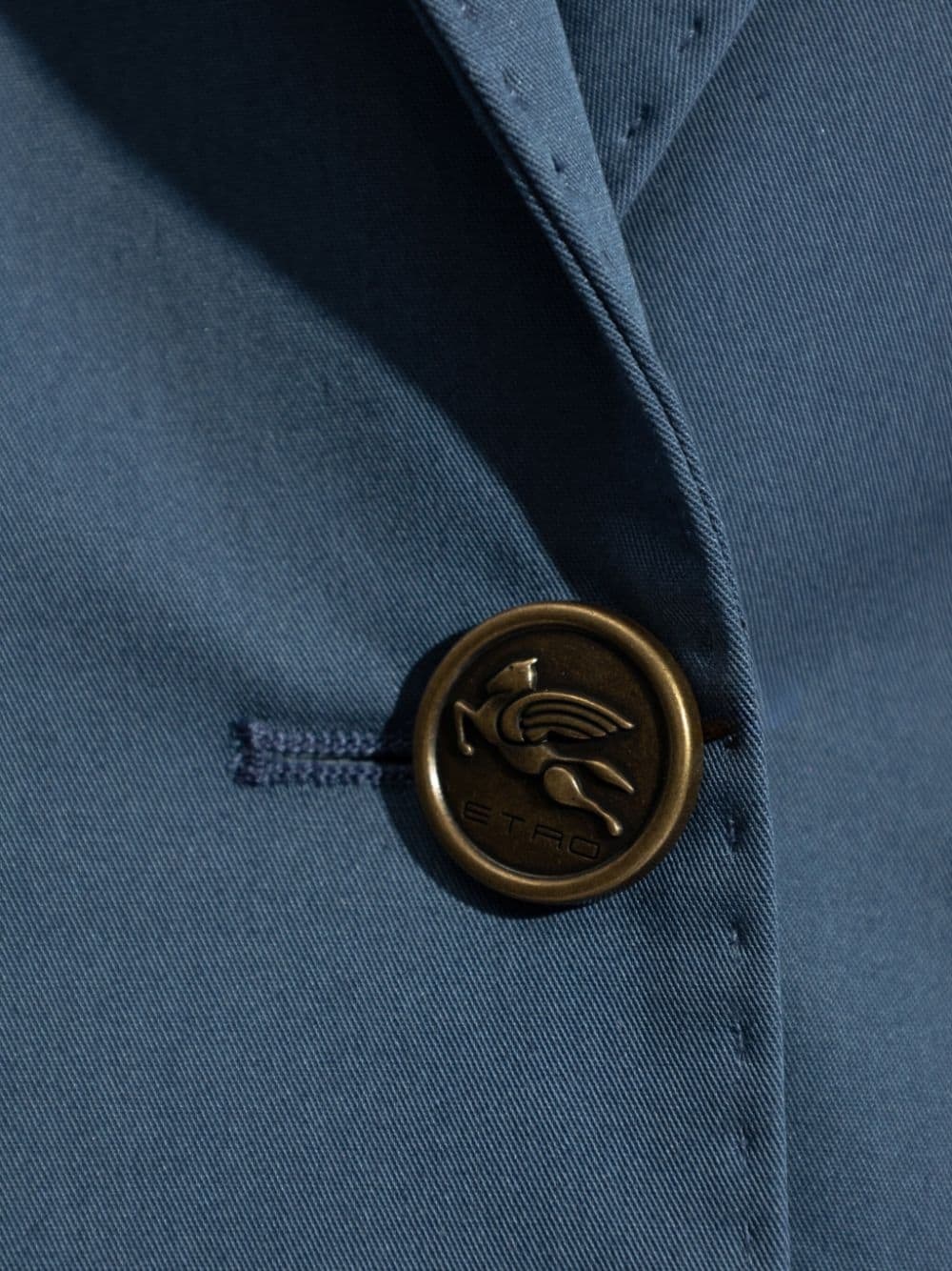 single-breasted cotton blazer - 5