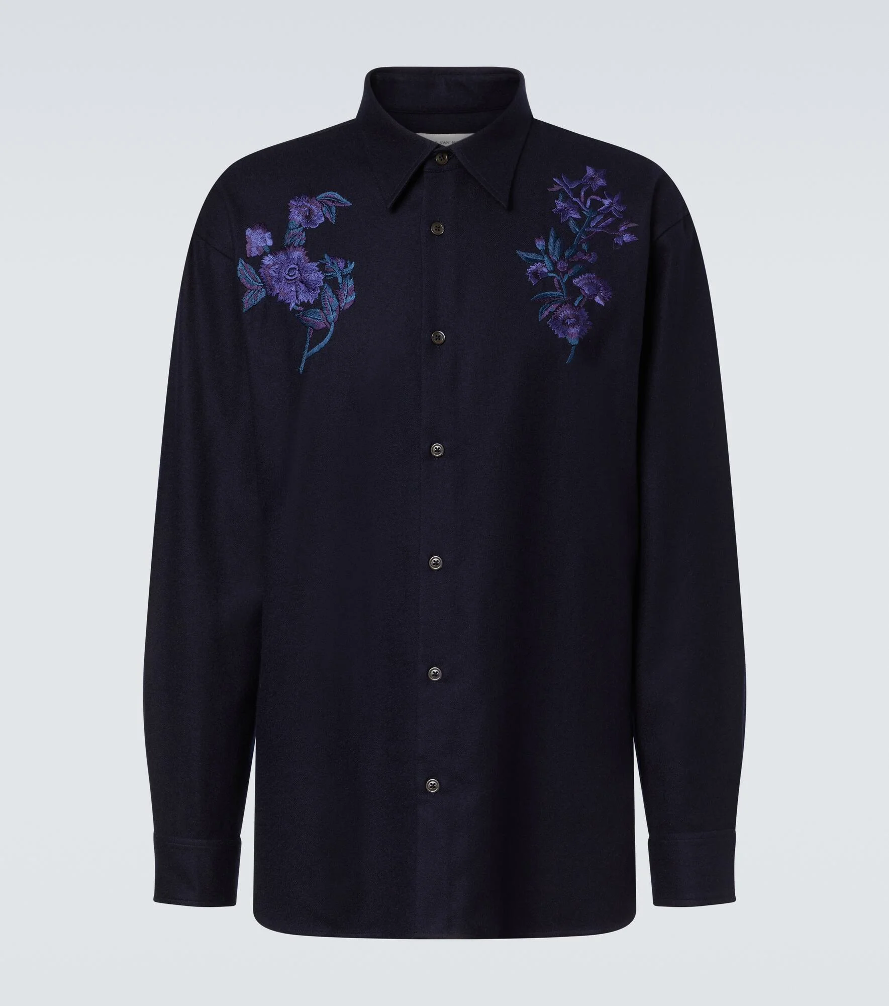 Embroidered wool shirt - 1