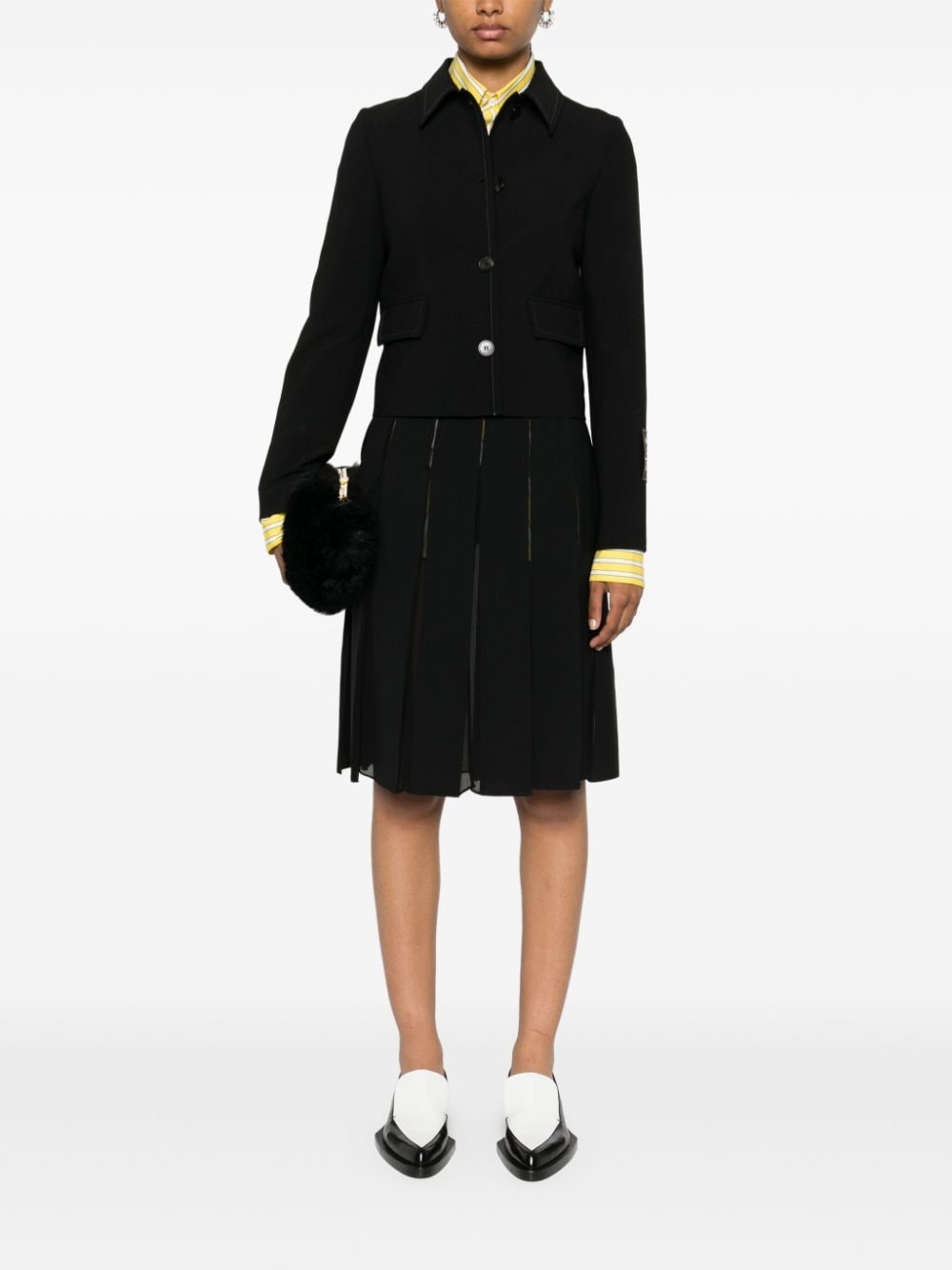 contrast-stitching jacket - 2