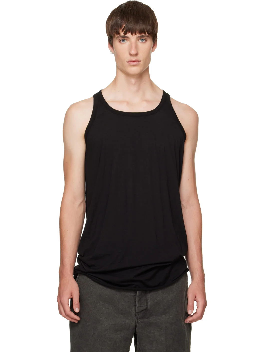 Black Tower Loose Tank Top - 1