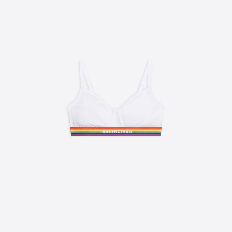 Women's Pride Sports Bra in White 1