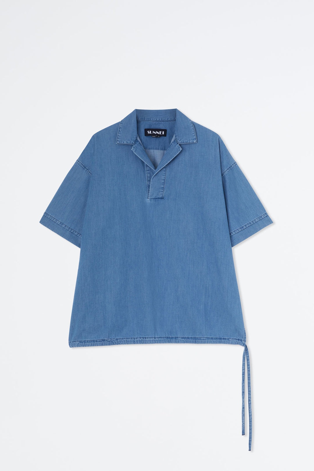 SHORT-SLEEVED DENIM SHIRT - 1