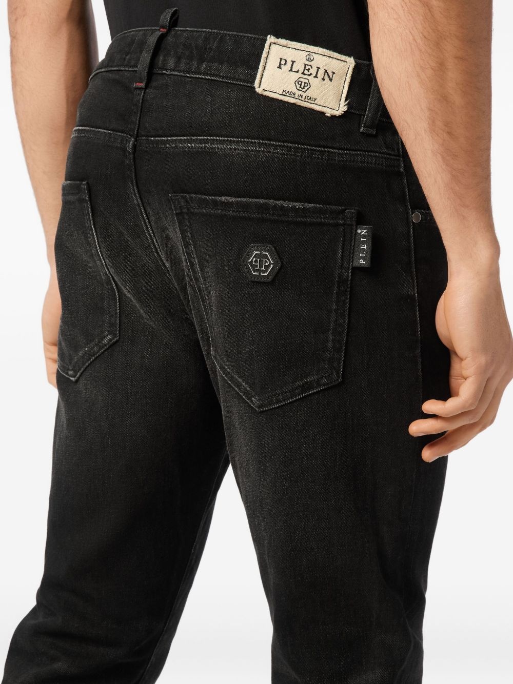 logo-patch skinny jeans - 4