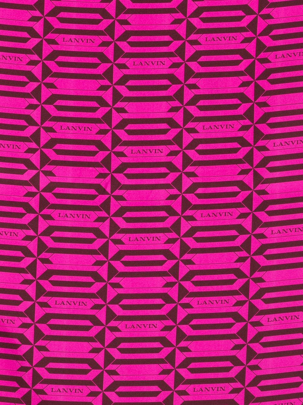 geometric-pattern silk scarf - 3