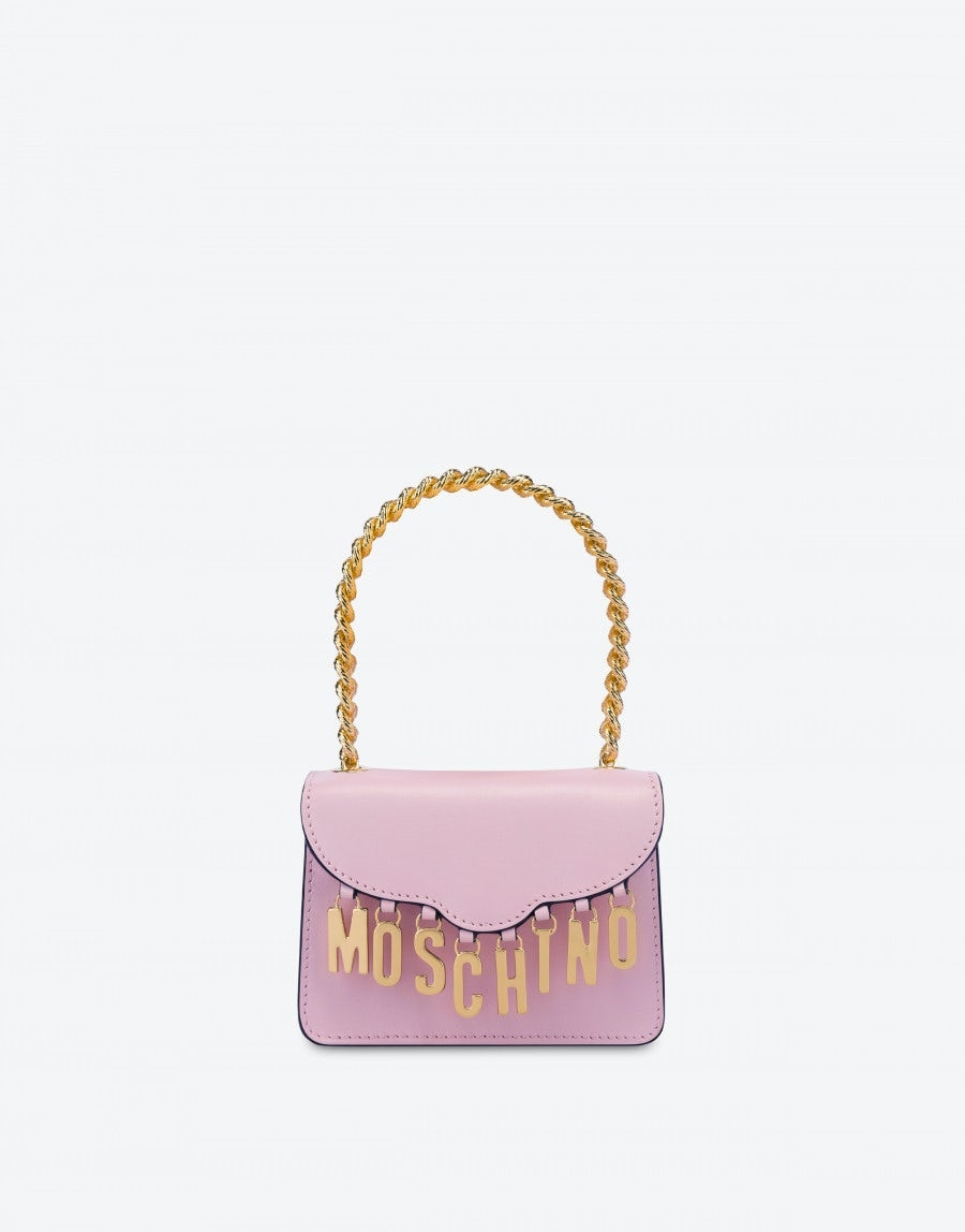 SMALL LETTERING CHARM SHOULDER BAG - 1