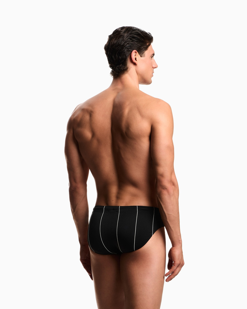 STRIPED PRINT SWIM BRIEFS 3