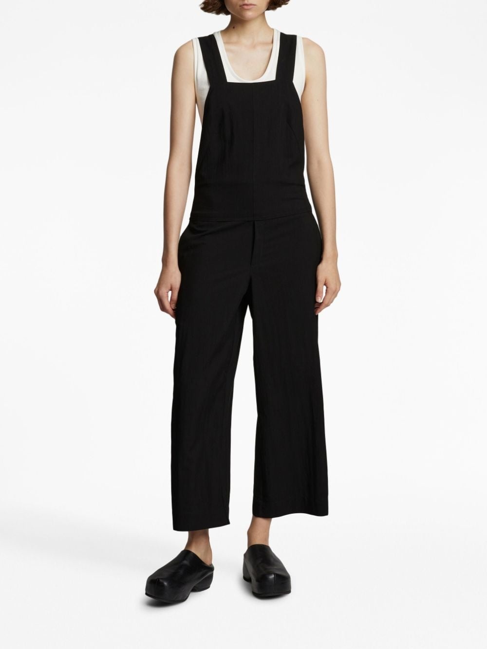 draped suiting wide-leg jumpsuit - 2