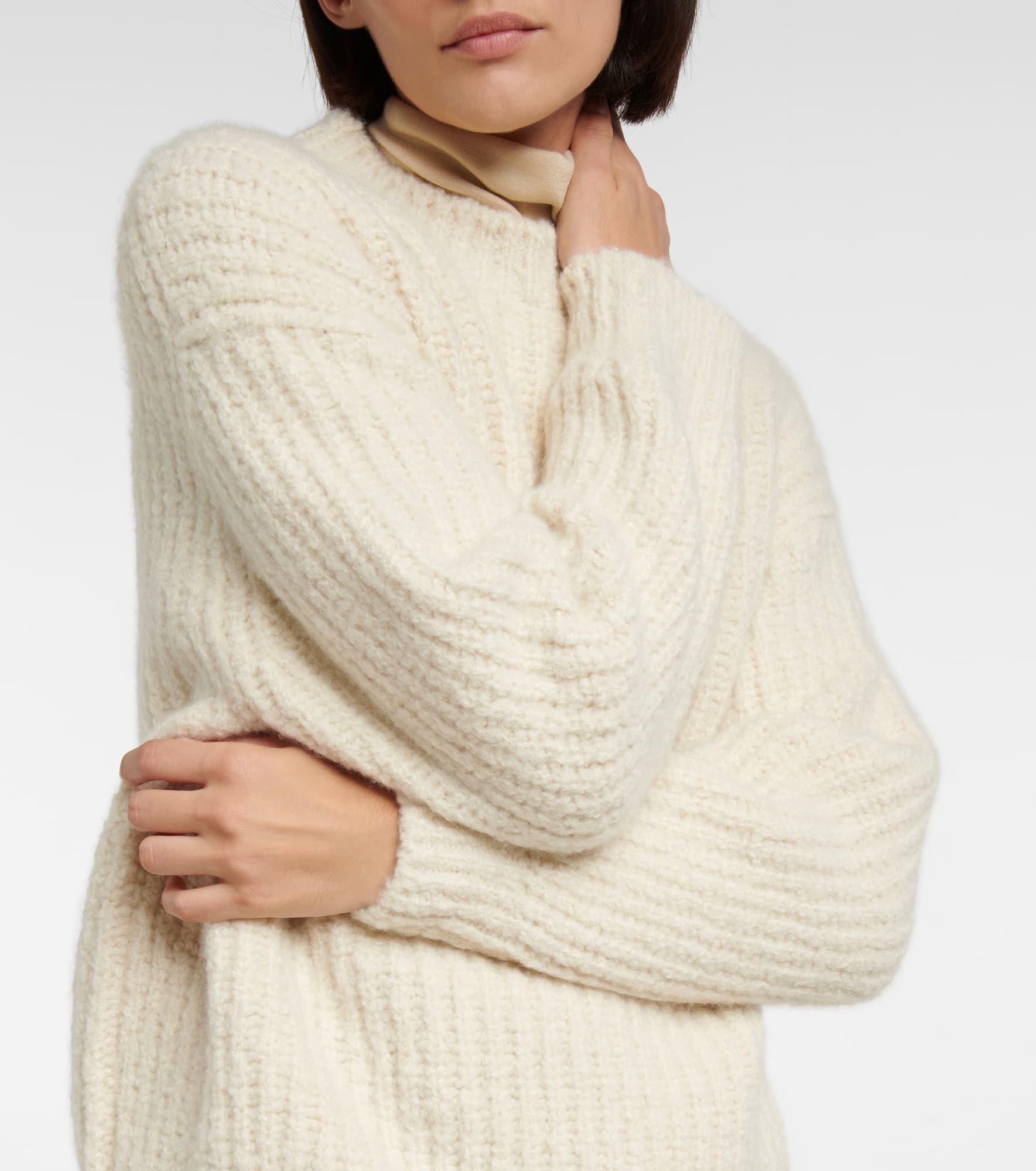 Ribbed-knit cashmere sweater - 4