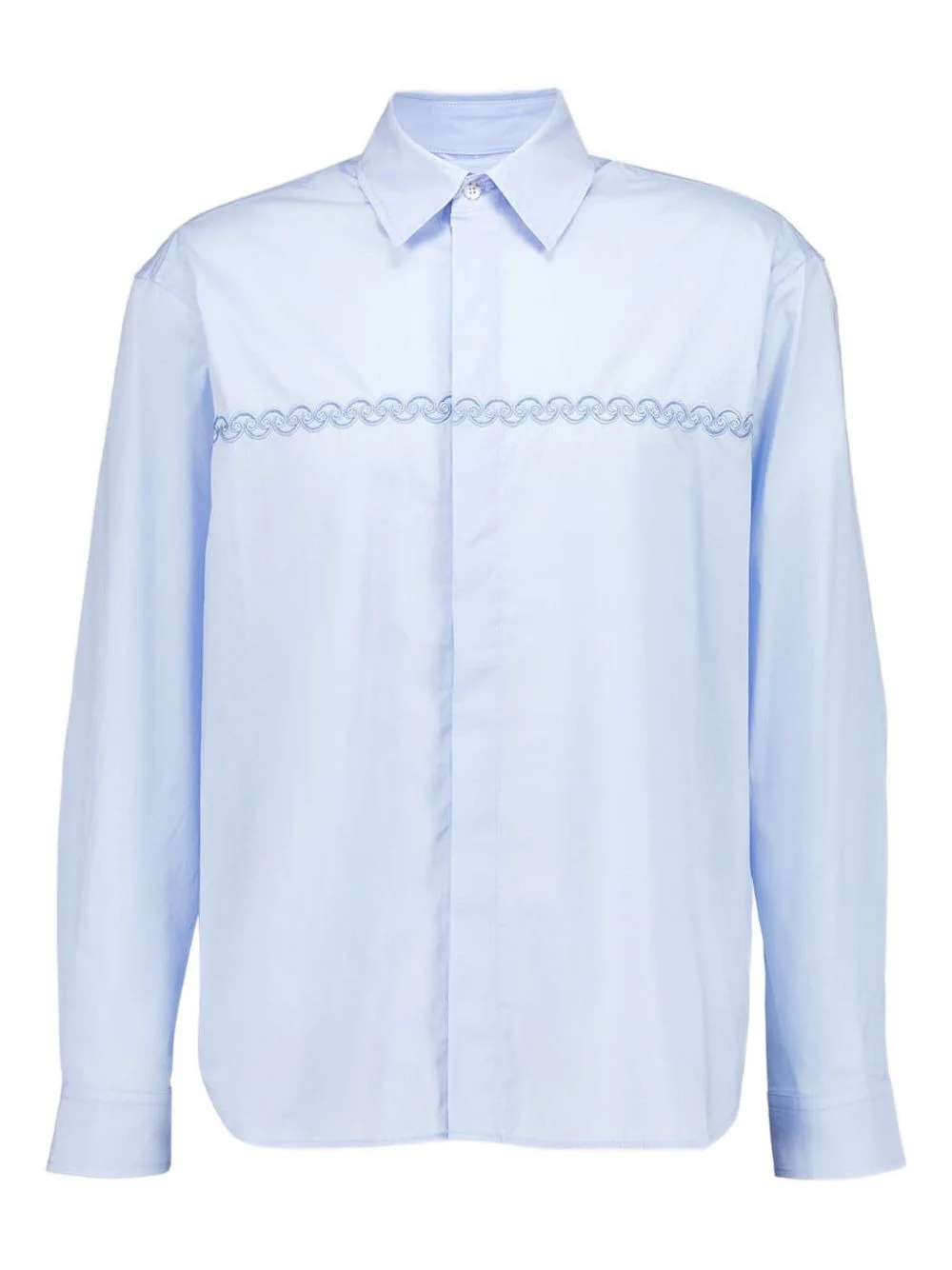 embroidered-detail shirt - 1